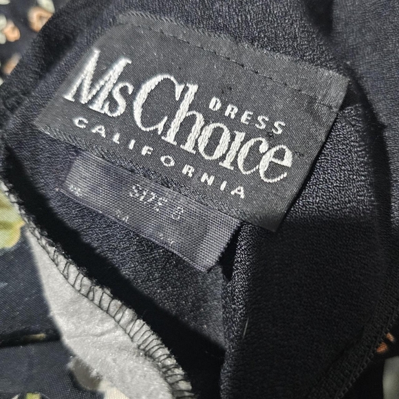 Vtg 90s whimsigoth floral knee length dressSize 8 - Picture 4 of 4